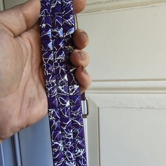 NWT purple splatter vintage tile belt - Picture 2 of 3